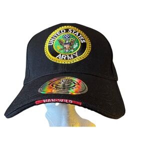 US‎ Army Hat Baseball Cap Military Embroidered Logo Black Adjustable New
